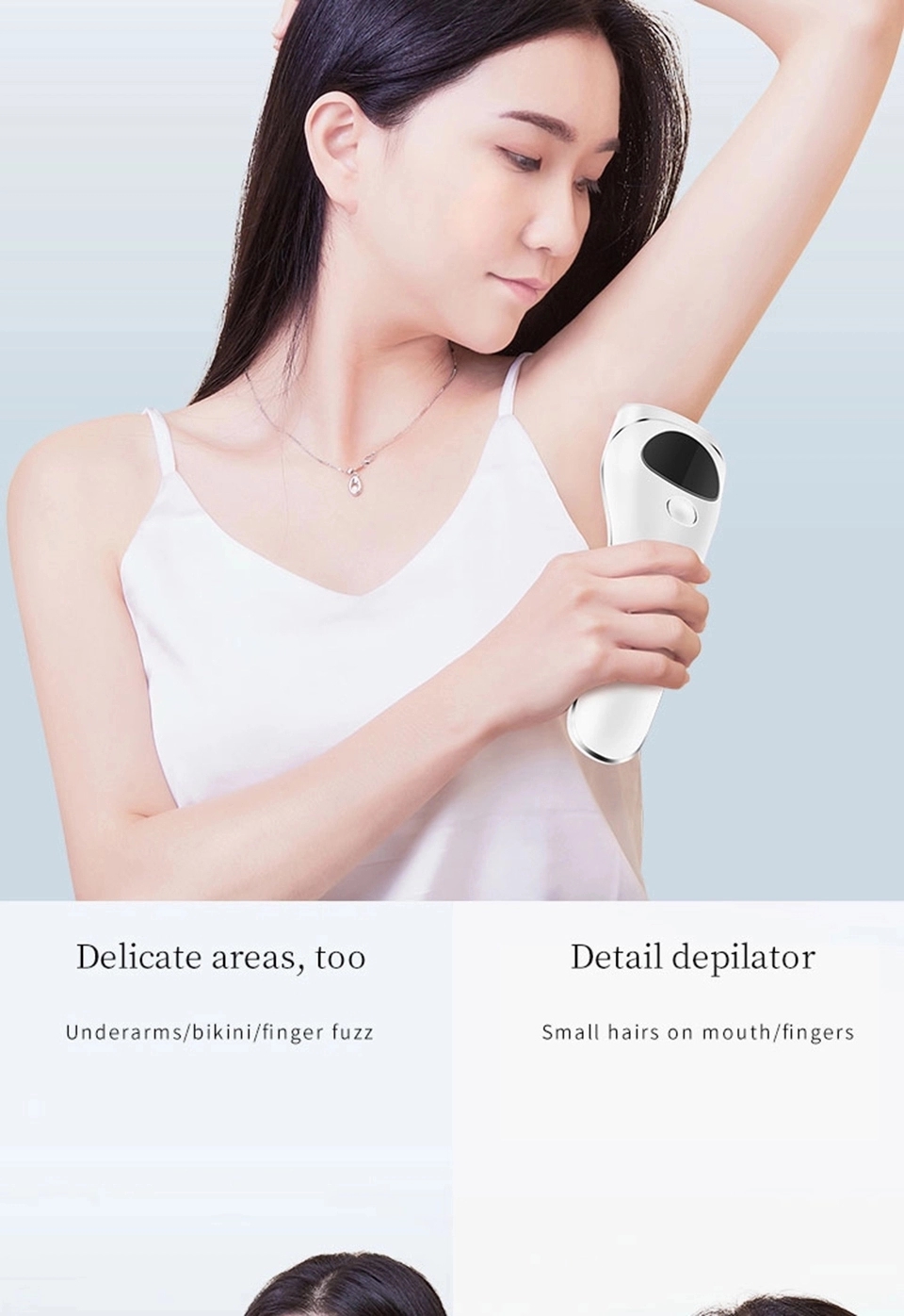 Home Use Women Men Ipl Laser Hair Removal Handset Permanent Handheld Intense Pulse Light