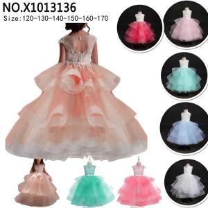 China girl's princess dress evening dress wear party dress ready goods ready to ship stock 86 factory