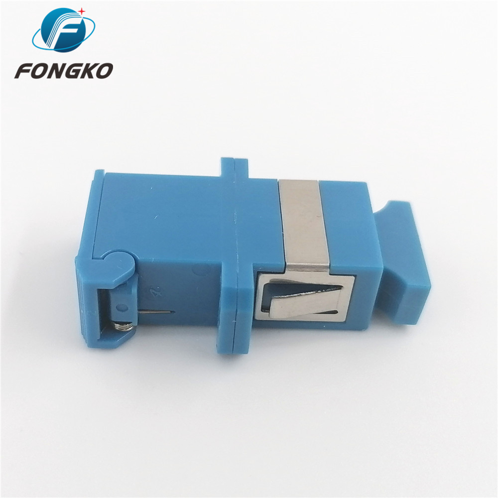 Auto Shutter Green Housing No Flange Type SC UPC SM MM Fiber Optic Adapter
