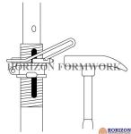 Telescopic Length Scaffolding Steel Prop , Adjustable Steel Builders Prop 30KN