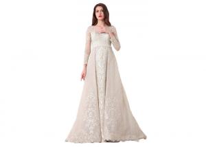 China Sexy Off Sholder Ladies Evening Dresses , Muslim Wear Long Sleeve Ball Gown on sale