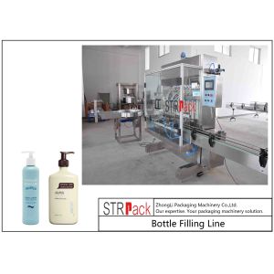 Cream Filler Paste Bottle Filling Line With 10 Nozzles Volumetric Piston Filling