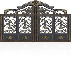China Customized Entry Aluminum Gate Door Auto Open Retractable Swing Styles factory