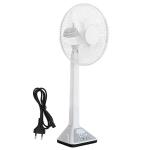 Floor Stand 15W Rechargeable Solar Pedestal Fan 12V 4.5A AC100V