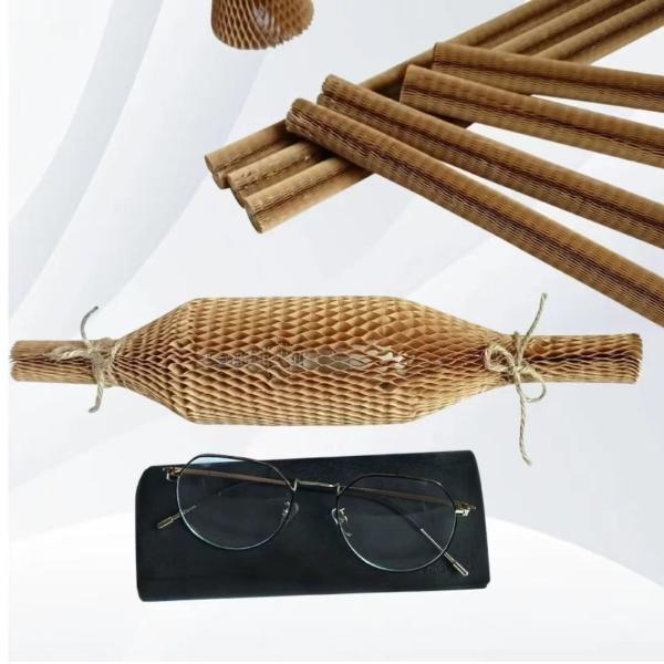 Degradable Honeycomb Paper Sleeve For Glass Bottle Cosmetic Packaging