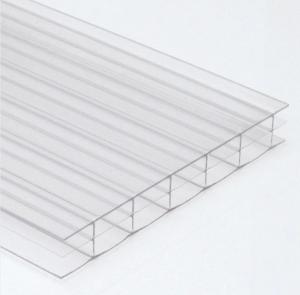 China Clear Twin Wall Polycarbonate Roofing Sheet With Modern Design 4mm-20mm Thickness factory