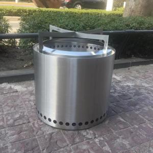 China Camping 14 Inches Ound Fire Pit BBQ 304 Stainless Steel Smokeless Stove factory