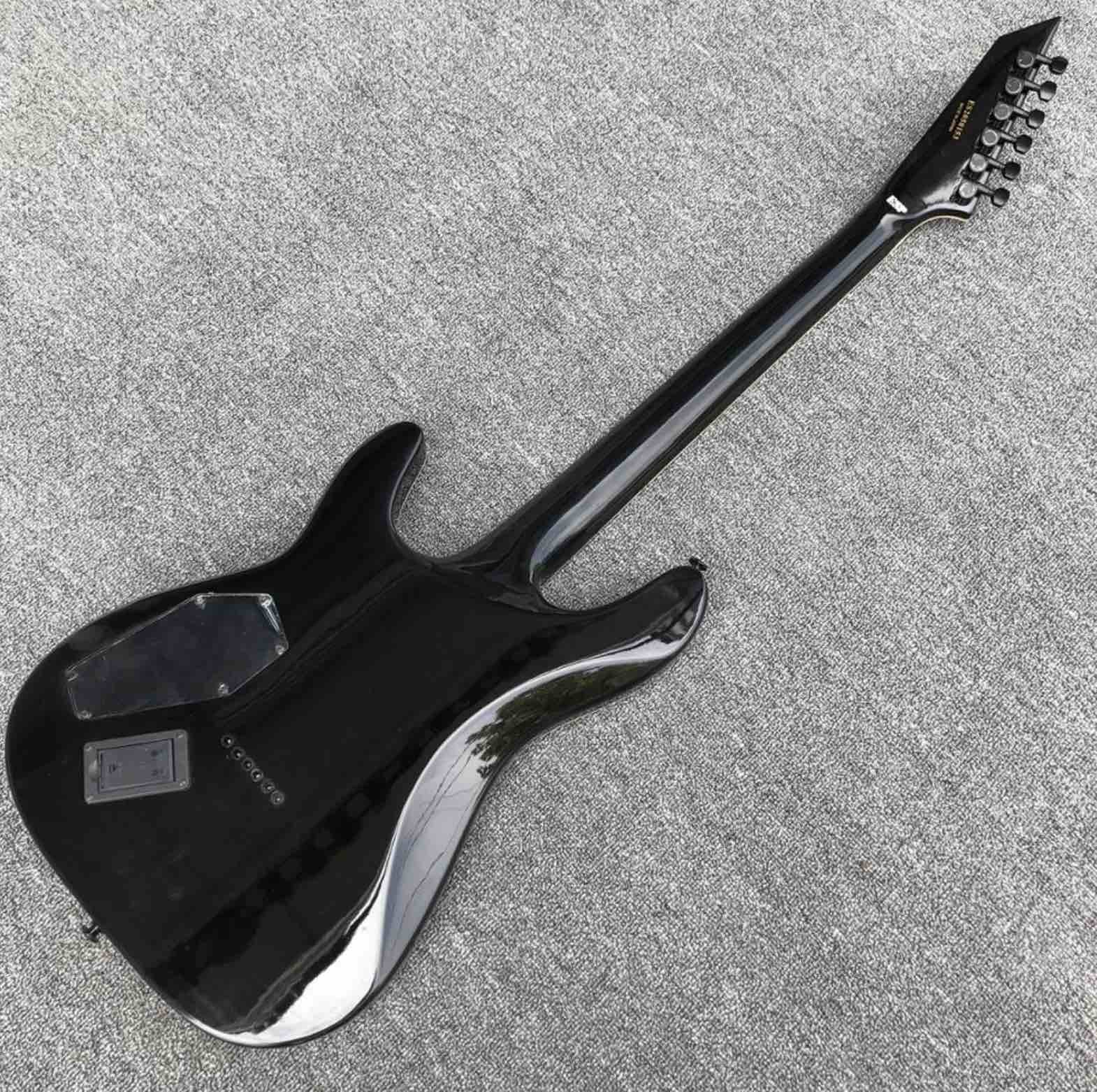 ES Solid Body Brown Burst Maple Top 6 Strings Electric Guitar with Black Hardware