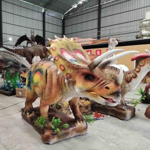 China Bespoken Amusement Park Eyes Blinking Dinosaur Triceratops Model factory