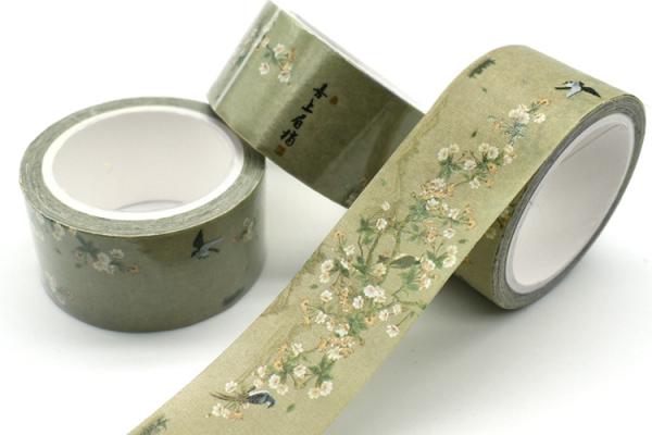 High Quality Waterproof Adhesive washi Paper Tape Vintage Chinese Style Colored