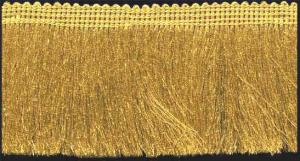 China Wholesale 2.25&quot; Metallic gold color OEM high quality brush fringes for curtain decoration factory