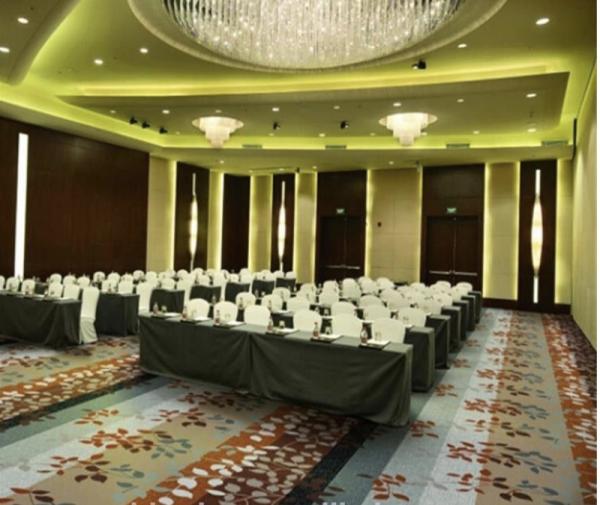 Lobby PVC Carpet Flooring / Commercial Carpet Flooring Flower Pattern