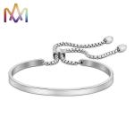 ODM Engravable Adjustable Stainless Steel Bracelet ID62mm