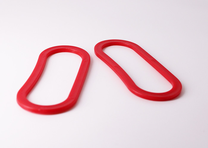 Red Solid Plastic Bag Handles For Die Cut Plastic Bags OEM service