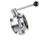 Structure BUTTERFLY DN15-200 Sanitary Stainless Steel 304 /316L Manual Tri Clamp