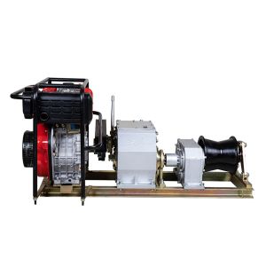 China 8T Diesel Cable Pulling Winch 8000kgs Cable Winch Pullers Diesel Shaft Driven on sale