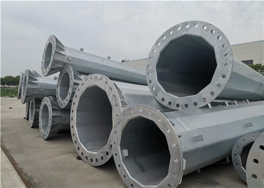 ISO Hot Dip Galvanized Power Transmission Poles With PLS Design 13.8KV Q355