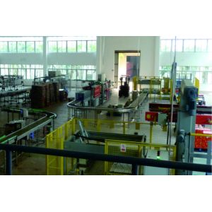 Stainless Steel Plate Automated Conveyor Systems Stable Structure Smooth