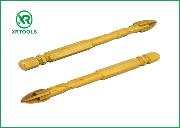Double R Hex Shank Drill Bits , 3 Flat 16mm Masonry Drill Bit With Flute