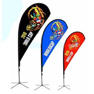 China Wind Resistant Teardrop Feather Flags For Business factory