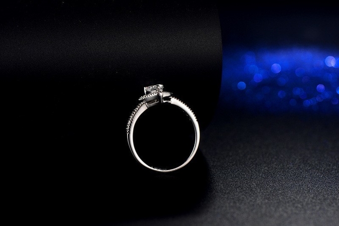 Luxury Princess Heart Shape Ring Cubic Zircon Wedding Rings for Women New Design Engagement Fashion Ring Jewelry