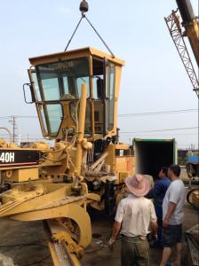 China Used CAT 140H Motor Grader Sold to Kenya Mombasa Port factory