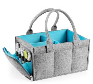 China Picnic Equipment Felt Polyester Diaper Caddy Tote Bag factory