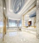 Modern Luxurious Stainless Steel Vanity Cabinet Marble Top Bathroom Cabinet