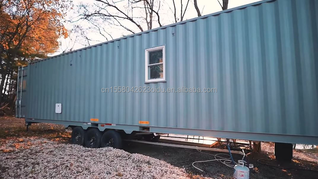 40ft Shipping Container Transformation for a Convenient Family Home Bedroom Living Room Kitchen and Bathroom Included