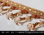 Handmade fashionable chain beads lace tassels fringes for curtain/sofa/pillow