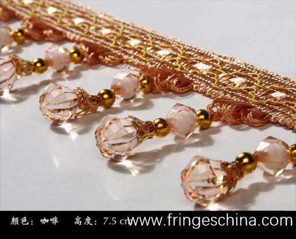 Handmade fashionable chain beads lace tassels fringes for curtain/sofa/pillow