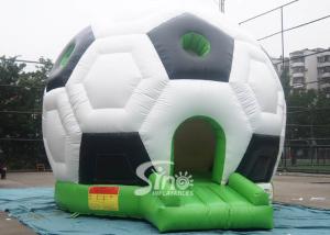 China Outdoor Kids Party Time Football Inflatable Bouncy Castle with 0.55mm pvc tarpaulin factory