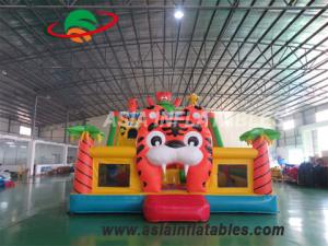 China 0.55mm PVC Tarpaulin 8 X 6M Tiger Inflatable Fun City factory