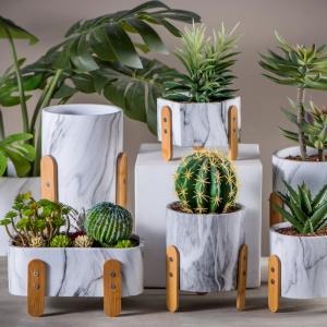China Mini Flower Pots Round Succulents Pot Planters Tabletop Flowerpots Cement Pot Planters Cactus Planters factory