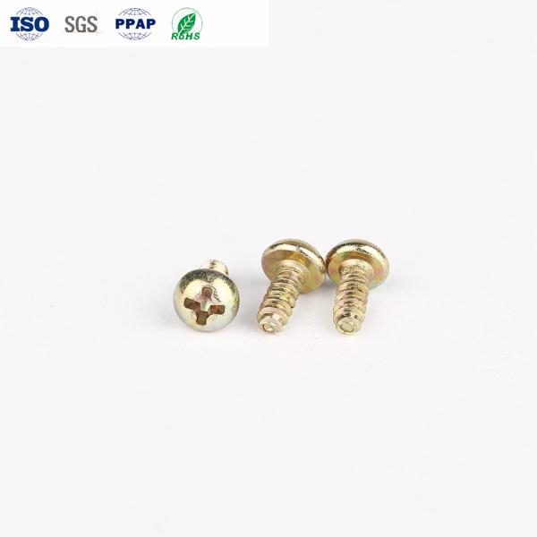 Golden Decorative Screws Carbon Steel Small Self Tapping Screws Disc Head For