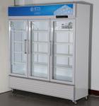 Cold Beer Drink Glass Door Display Freezers Refrigerated Stainless Steel Cabinet