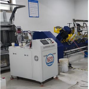 Sealing and Bonding of V-Filters with Semi-Automatic PU Dosing Machine
