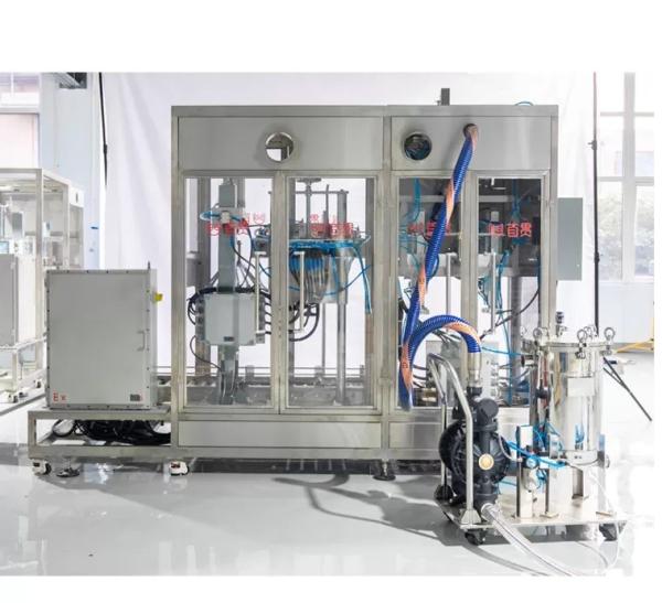 5L Barrel Liquid Filling Machine Series 4 - 12 Nozzles Volumetric Chemical