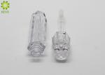 Luxury Transparent Plastic Empty Lipgloss Tube , Round Shape Lipgloss Case