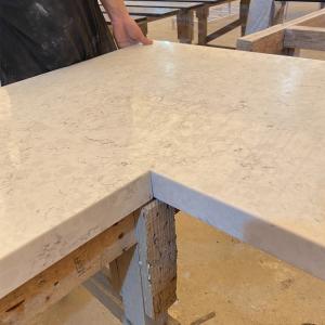 China Sleek And Functional Shaker Modern Kitchen Cabinets With Sintered Stone Countertop factory