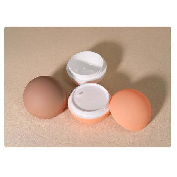 200g Body Scrub Container Ball Shaped Skincare Jars Cosmetic Cream Plastic Jar with logo Biodegradable Wheat Straw Jar