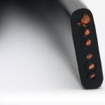 Flat Flexible Traveling Cable for Crane or Conveyor in Black Jacket 450/750V