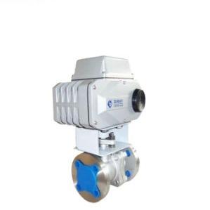 China Class 150lb A216 WCB 2PC Electric Actuator Operated Ball Valve factory