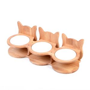 China Wooden Cat Bowl Ceramic For Protecting Cervical Spine factory