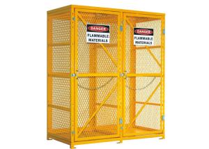 China 72&quot; Mesh Lpg Cylinder Storage Cabinet 65” Tall Safety Cages For Gas Bottles factory