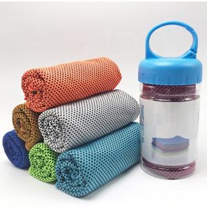 China oem sweat heat activated fitness wet sublimation mesh promotional Body Sports Gym cold Ice Microfiber cooling towel factory