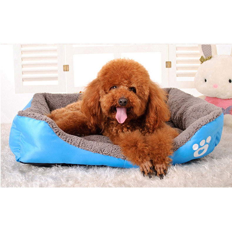 Warm Candy Color Pet Nest Dog Bed 100% Cotton Waterproof
