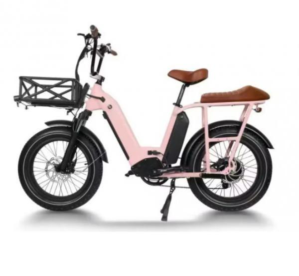 Aluminum Frame Extended Range Electric Cargo Bike With Disc Brakes 45km/H