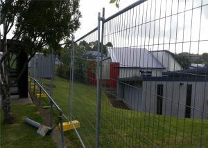 China temporary fence panels 2.1mx2.4m AS4687-2007 OD32mm PRE-GALVANIZED fencing panels HDPE base factory
