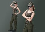 No Sleeve Army Military Uniforms , Sexy Camo Vest Womens Unique Design With